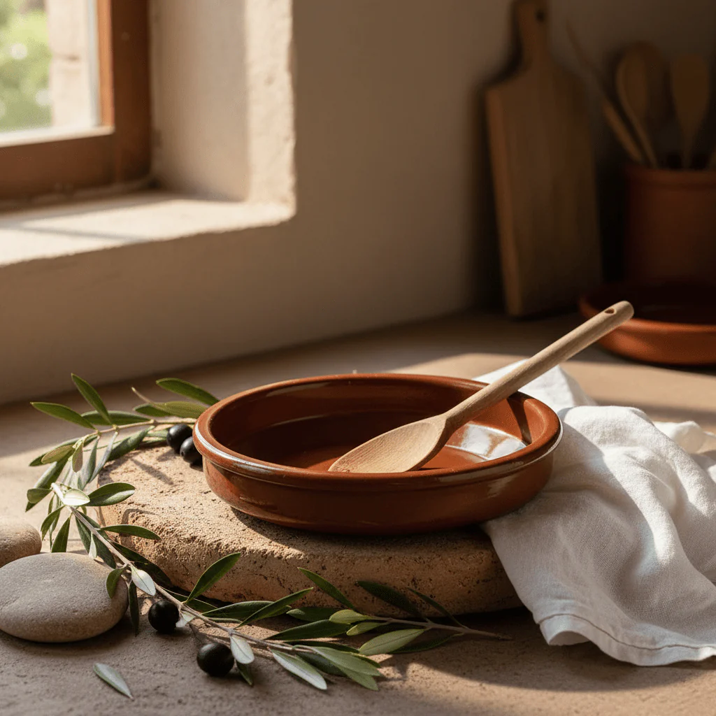 La Dehesa Small Brown Clay Round Deep Plate Traditional Serving Dish | made in spain | 14cm - Image 2