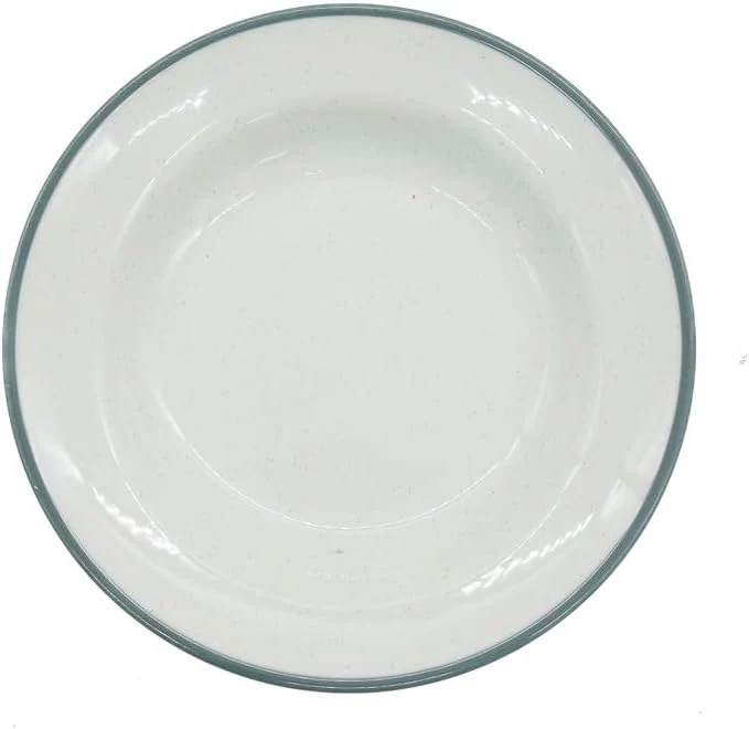 Landreen Melamine Round Soup Plate-26CM-White&Grey