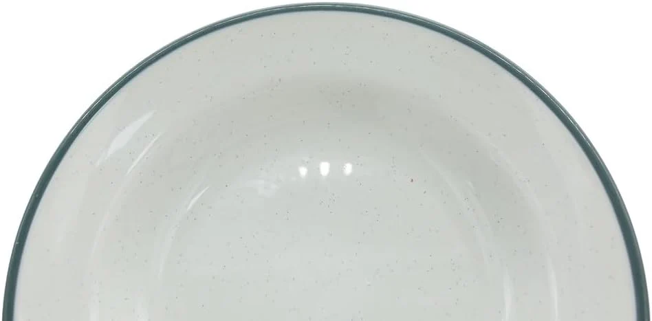 Landreen Melamine Round Soup Plate-26CM-White&Grey - Image 3