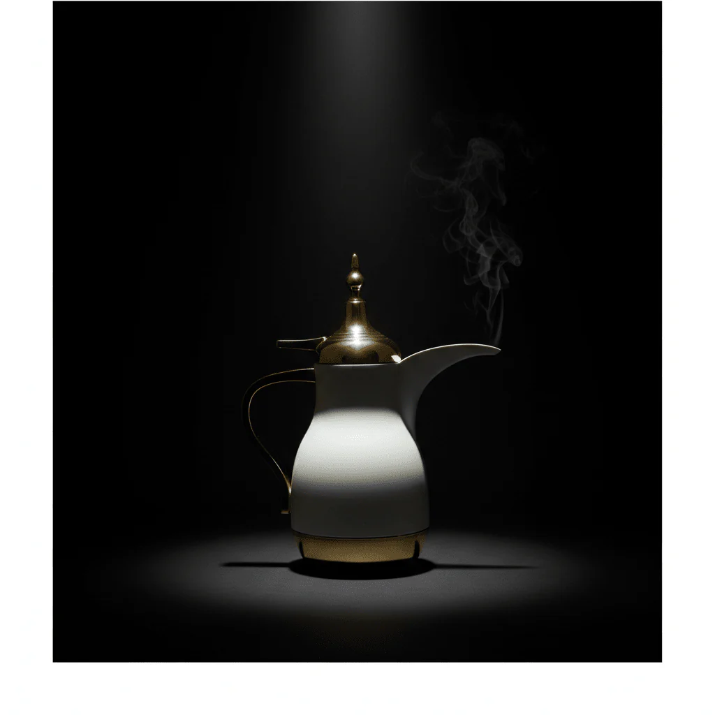 Lavin Vacuum Flask 0.7L – Off White & Gold | Dallah Arabic Coffee Pot - Image 4
