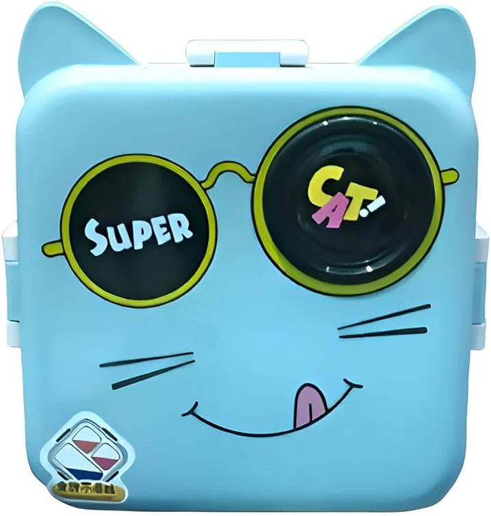 LAX SON Super Cat Individual Seal Lunch Box, 1120ml + 70ml
