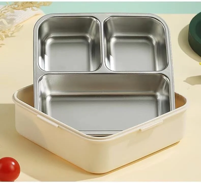 LAX SON Super Dino Individual Seal Lunch Box 1120ml + 70ml, Green - Image 4