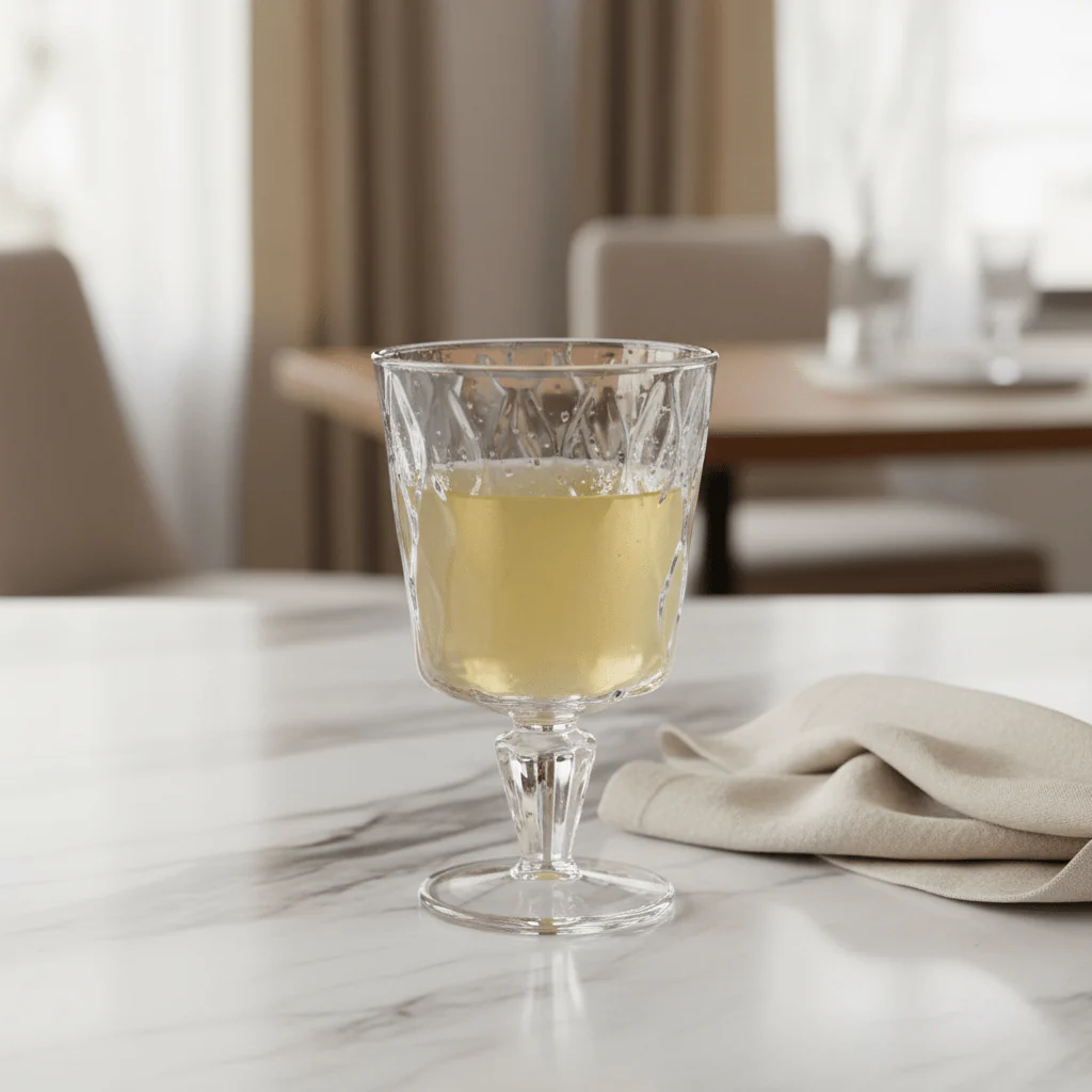 Leafy Elegant Stem Drinking Glass 330 ml Premium Stylish Glassware - Image 2