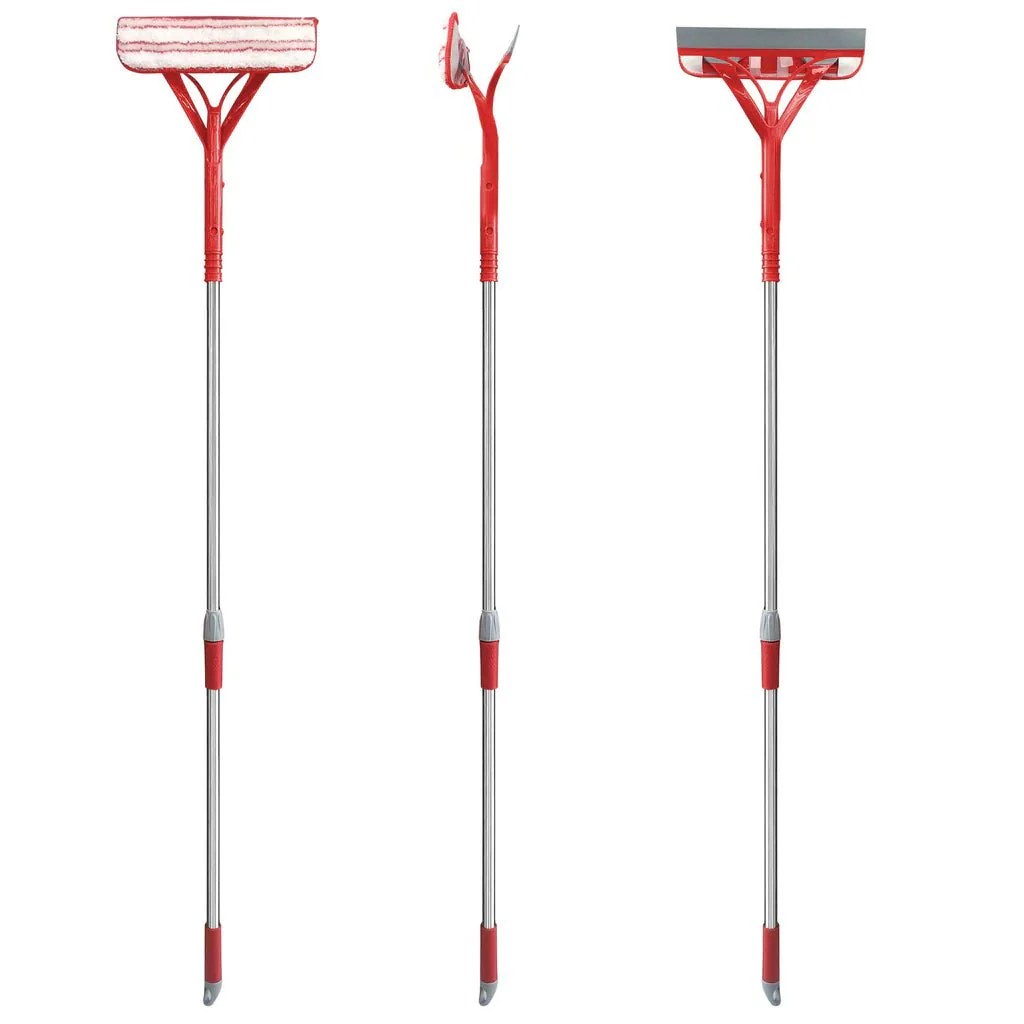 Liao Extendable Window Squeegee Cleaner with Metal Handle 26–100cm Red - Image 2