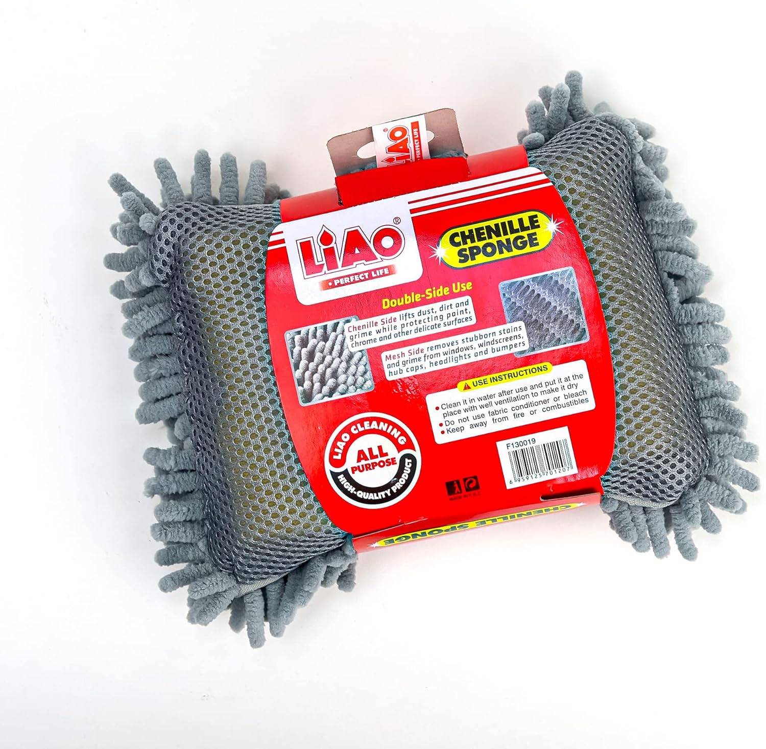 Liao Microfiber Chenille Sponge Car Washing Multipurpose Use Scratch & Lint Free Kitchen Clothes Sink Cleaning Home Improvement Household Cleaners Handheld Sponges - Image 4