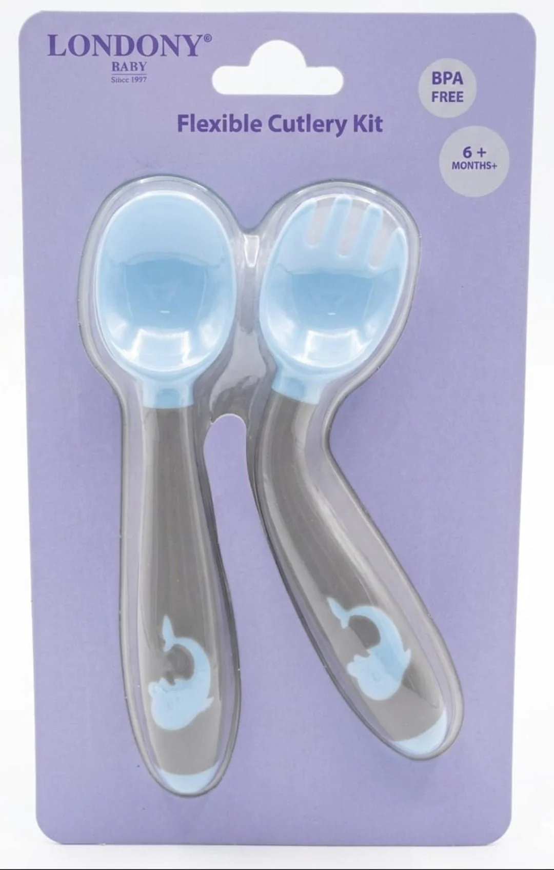 Londony Baby Flexible Cutlery Kit – 2 Pcs (6+ Months)
