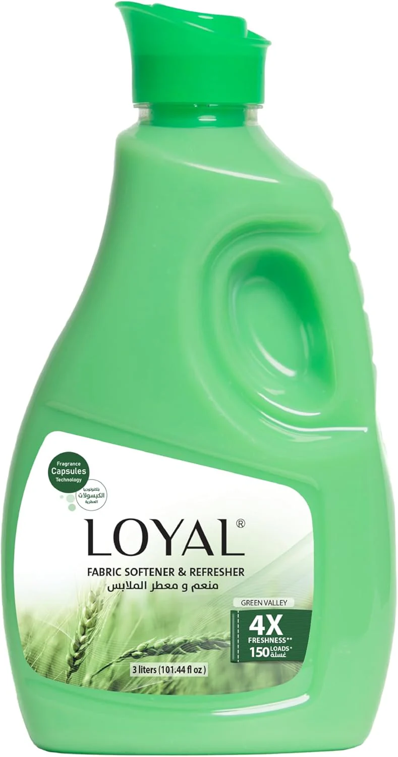 Loyal Green Valley Fabric Softener & Refresher 3L, 4X Freahness, 150 Loads