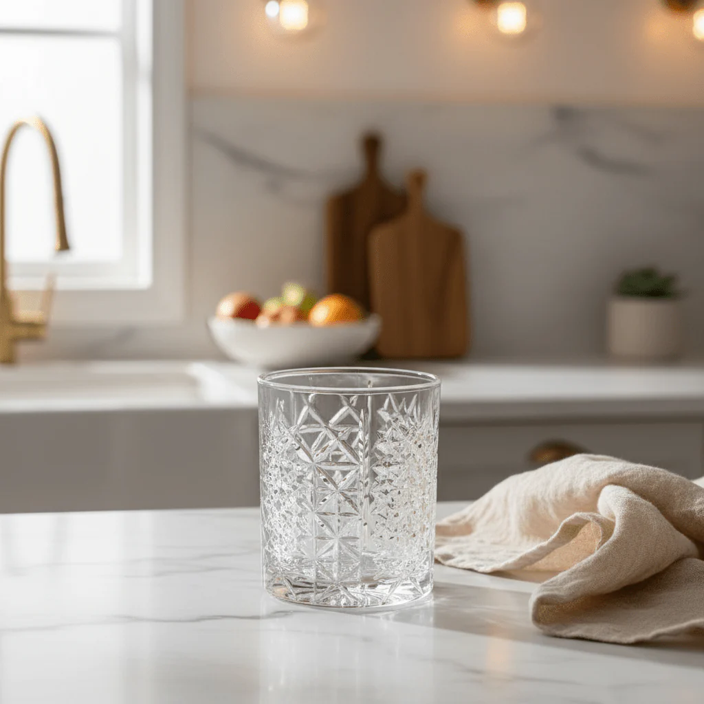 Lucaris Opulence Luxury Crystal Clear Glass Tumbler Elegant Design for Premium Dining 350ml - Image 2