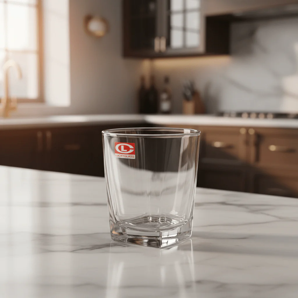 Lucky Glass Classic Transparent Beverage Tumbler for Juice Water and Soft Drinks 270ml - Image 2