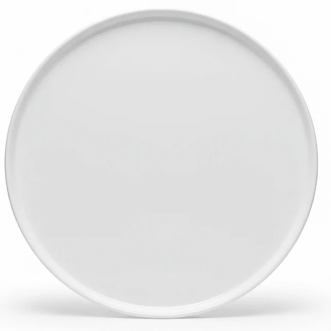 Luhpar Elegant White Round Porcelain Dinner Plate 10.5 Inch – Premium Quality Large Serving Plate