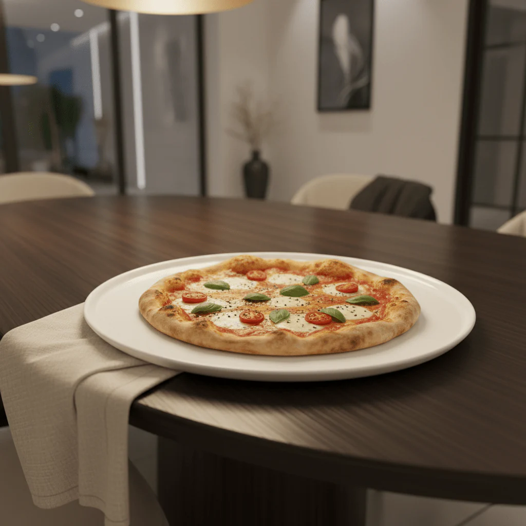 Luhpar Elegant White Round Porcelain Dinner Plate 10.5 Inch – Premium Quality Large Serving Plate - Image 2
