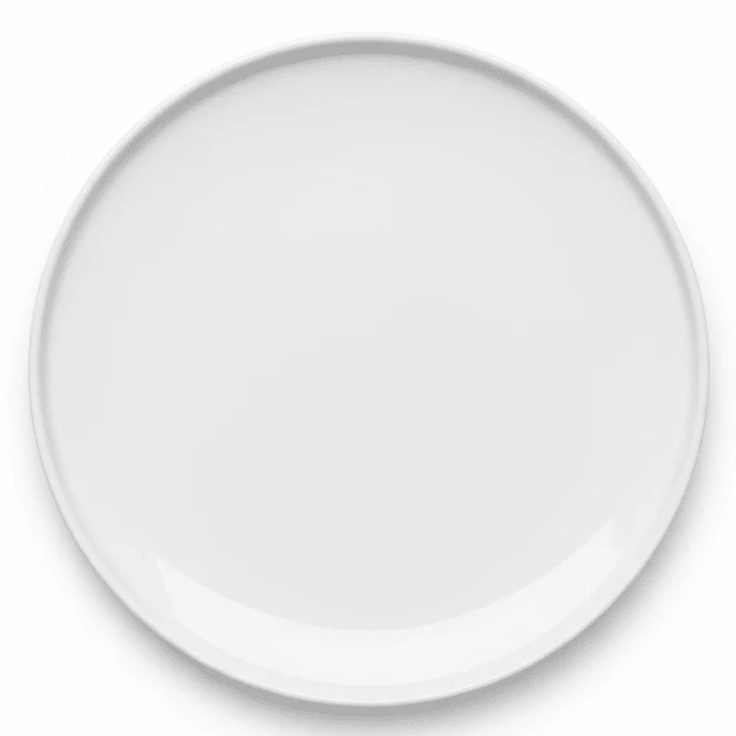 Luhpar Essential White Round Ceramic Plate 8.5 Inch – Multi-Purpose Dining, Lunch & Serving Plate