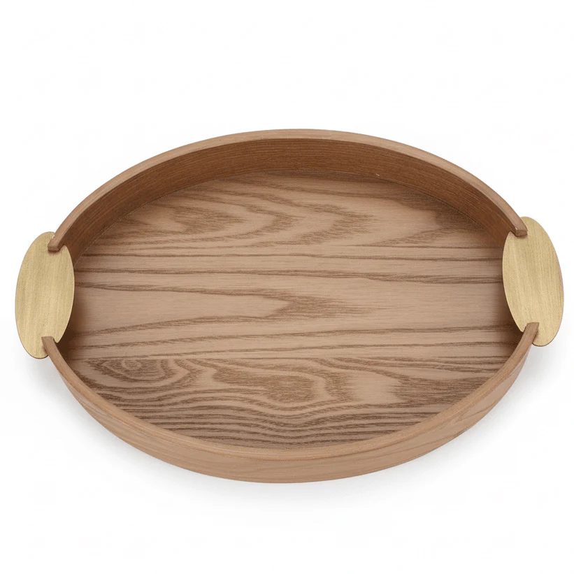 Luhpar Oval Wooden Serving Tray – Classic Kitchen & Dining Tray 32×24 cm