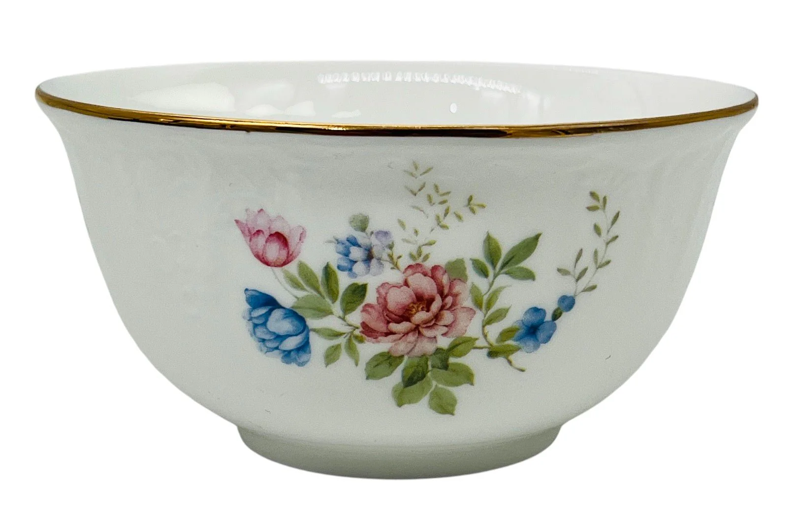 Luhpar Porcelain Salad Bowl 4.5", Multicolor Floral Design with Gold Rim - Image 3