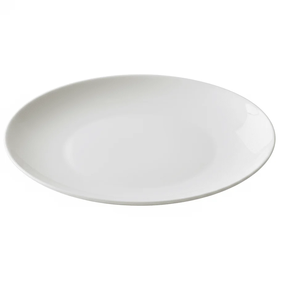 Luhpar Versatile White Round Porcelain Plate 8 Inch – Medium Plate for Lunch, Salad & Serving
