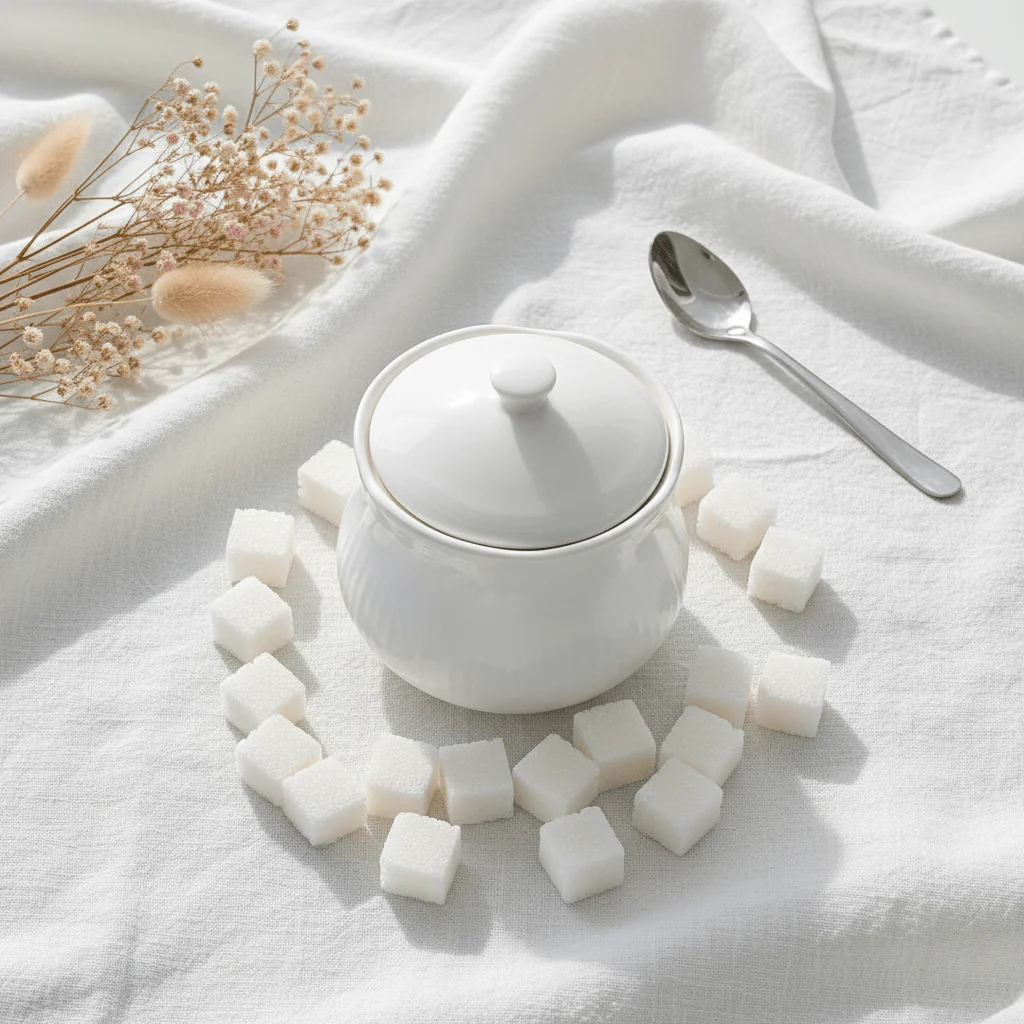 Luhpar White Ceramic Sugar Bowl with Lid – 9cm - Image 4