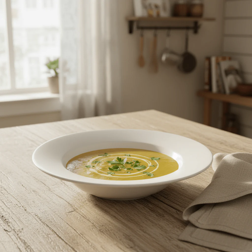 Luhpar White Deep Round Ceramic Plate – 6.25 Inch Small Soup & Curry Bowl Plate for Everyday Use - Image 2