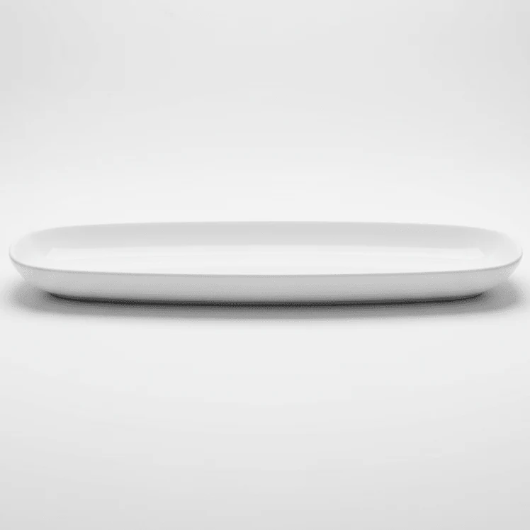 Luhpar White Oval Ceramic Serving Platter for Large Gatherings and Parties 18 inch
