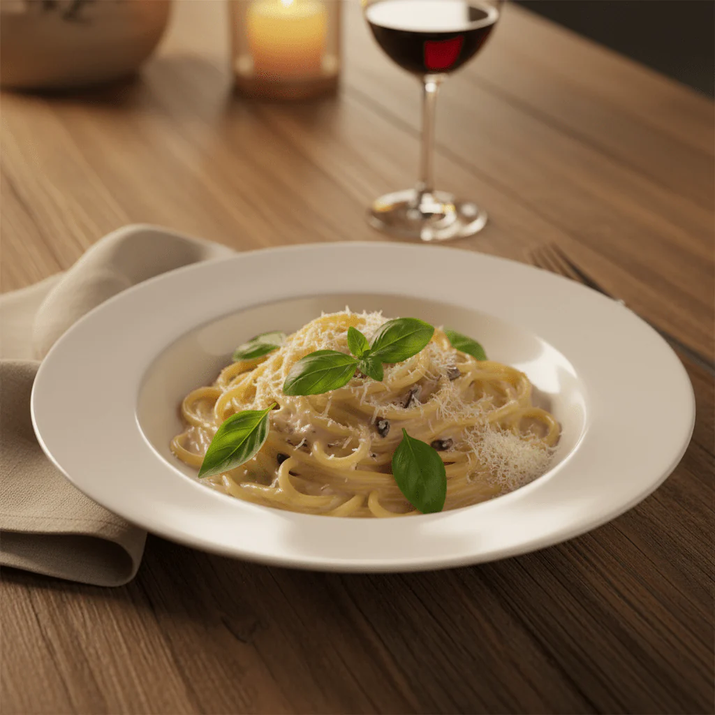 Luhpar White Round Ceramic Deep Plate for Pasta, Salads, and Curries 9.25 inch - Image 2