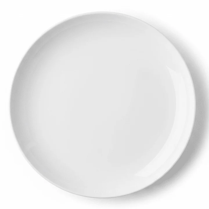 Luhpar White Round Ceramic Dinner Plate for Everyday Dining 11 inch