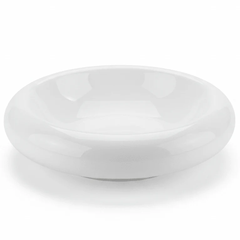 Luhpar White Round Ceramic Serving Bowl for Salads and Snacks 8.5 inch