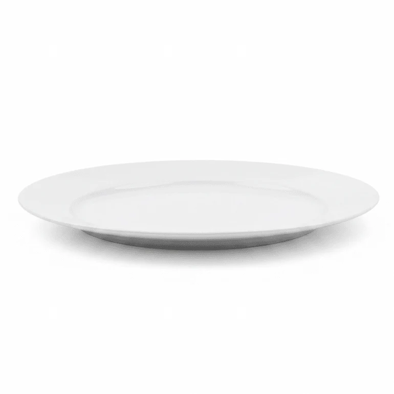 Luhpar White Round Ceramic Soup Plate for Pasta, Curry, and Soups 11 inch