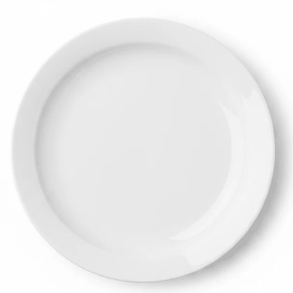 Luhpar White Round Porcelain Dinner Plate for Daily Use 8.25 inch