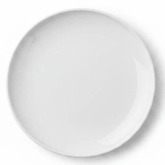 Luhpar White Round Porcelain Plate for Meals and Desserts 7 inch