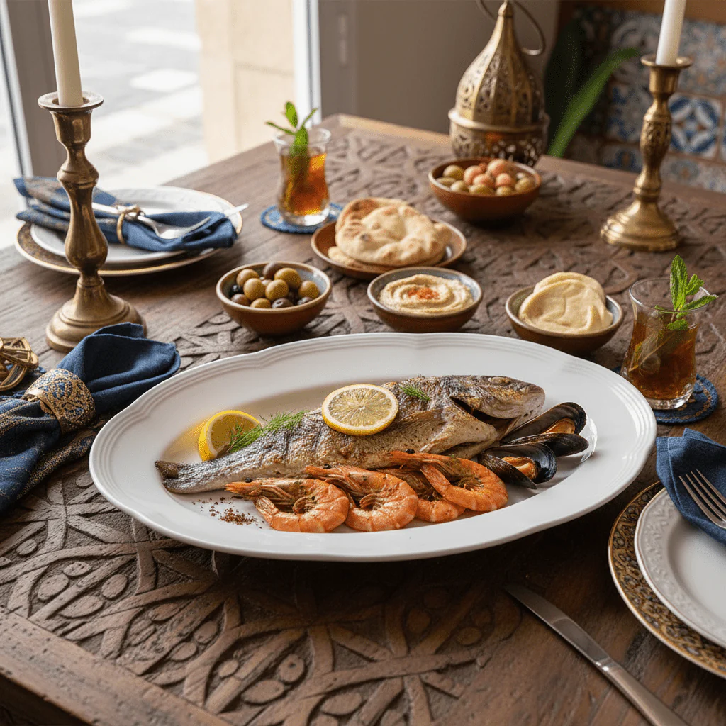 Luhpar White Oval Ceramic Fish Serving Plate, 13 Inch – Elegant Oval Platter for Fish, Seafood & Large Food Presentation - Image 2