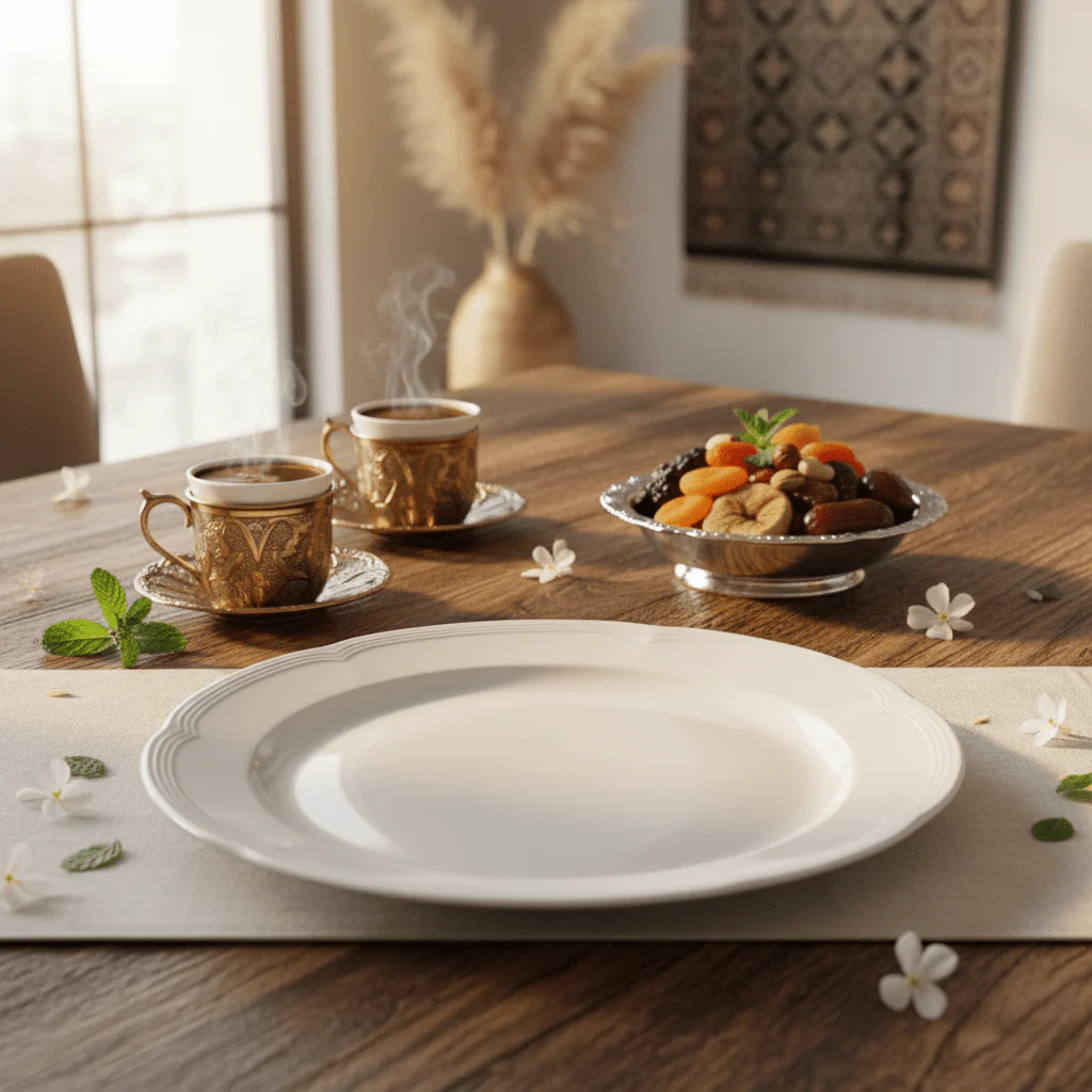 Luhpar Classic White Round Ceramic Serving Plate, 12 Inch – Large Dinner & Serving Plate for Family Meals, Durable Glossy Finish - Image 2