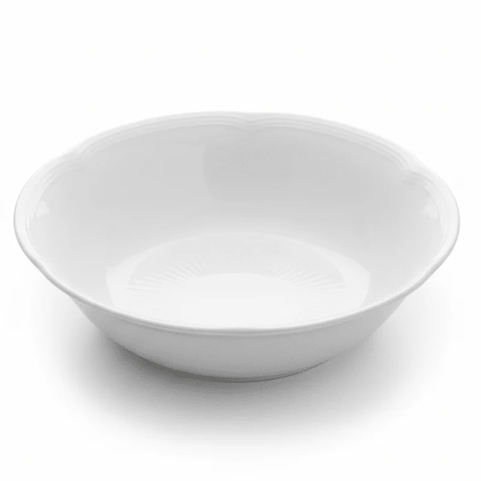 Luphar White Round Ceramic Soup & Noodle Bowl, 7.5 Inch – Deep Bowl for Soup, Pasta, Ramen & Salads