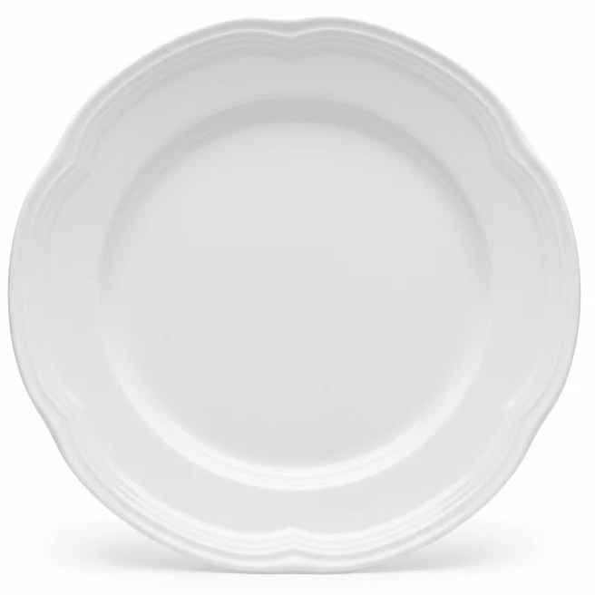 Luhpar Classic White Round Ceramic Side Plate, 7.76 Inch – Compact Snack & Dessert Plate with Smooth Gloss Finish