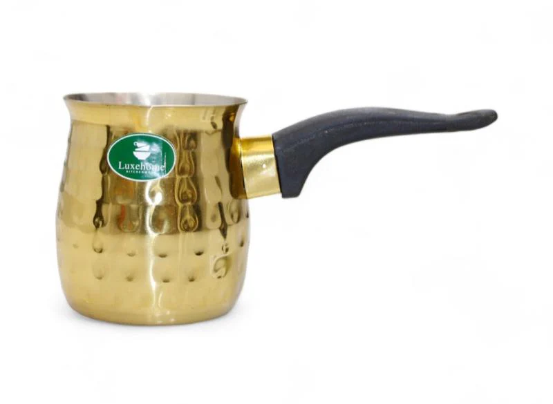 LUXEHOME Coffee Warmer, Gold Hammered 450ml