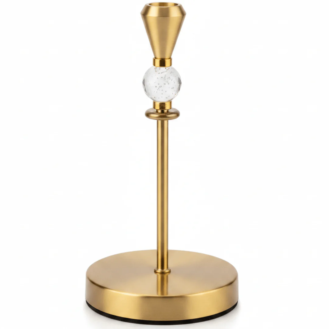 Luxury Golden Metal Candle Holder Stand for Premium Home and Event Decoration – 25cm