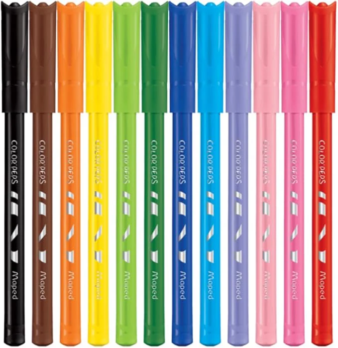 Maped Color'Peps Ocean Pens With Plastic Pouch Assorted Colours 12Pack - Image 4