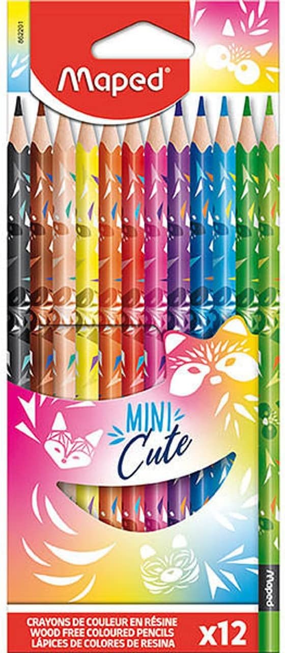 Maped Crayons 12Pcs Color Mini Cute