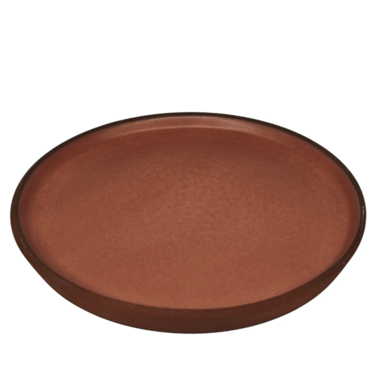 Maria Terracotta Round Clay Dessert Plate-20cmX2cm-Clay - Image 2