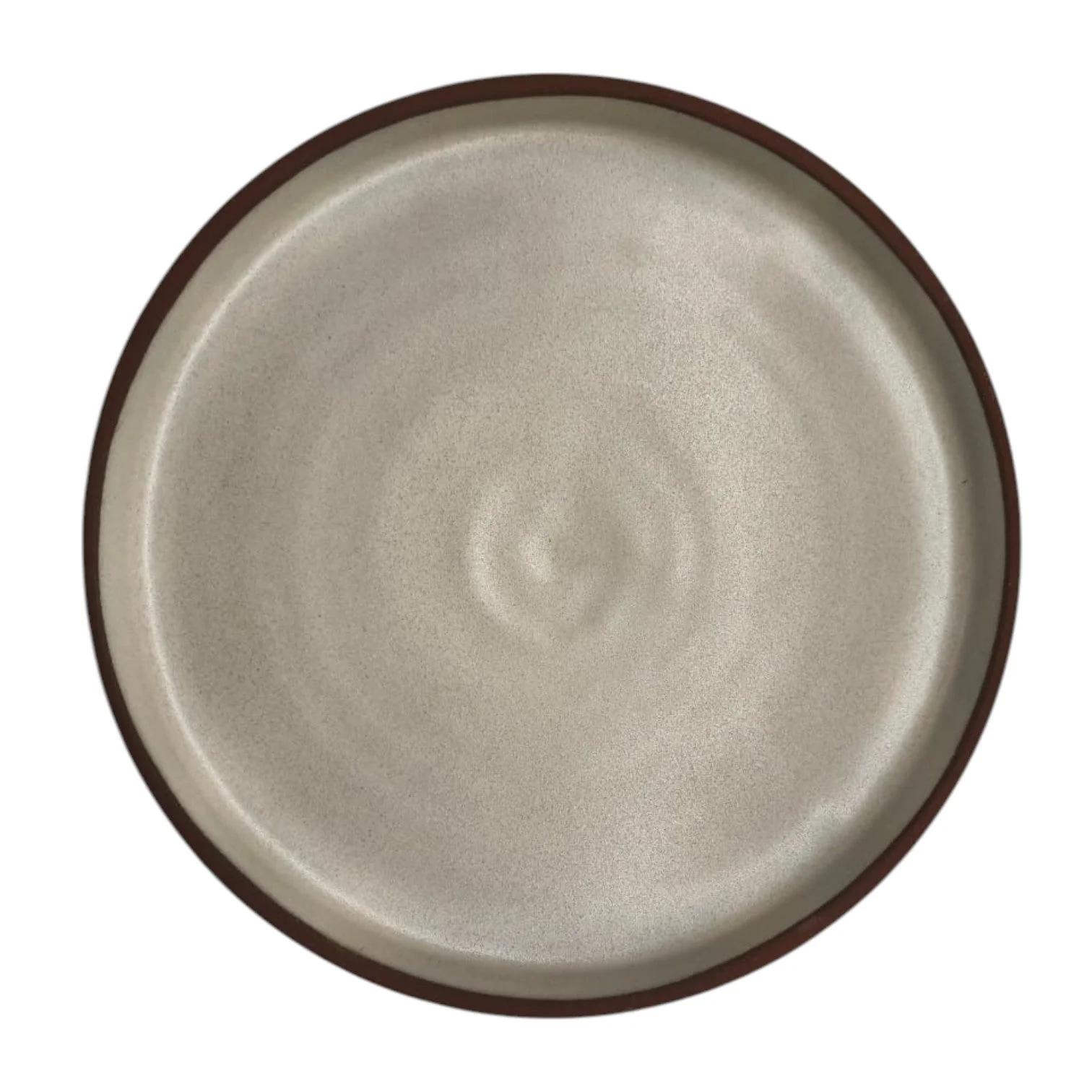 Maria Terracotta Round Clay Dessert Plate-20cmX2cm-(FloralWhite&Clay)