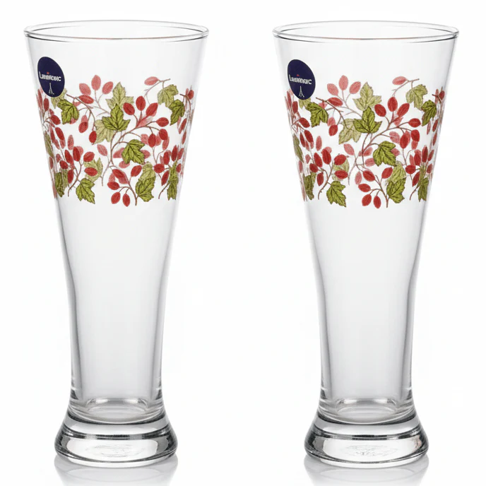 Martigues Everyday Juice Drinking Glass Set 330 ml Durable Household Glassware (2 Pieces)