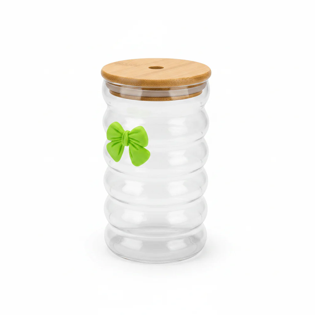 Mason Style Elegant Glass Storage Jar with Natural Bamboo Lid – 13.5 × 7 cm - Image 3
