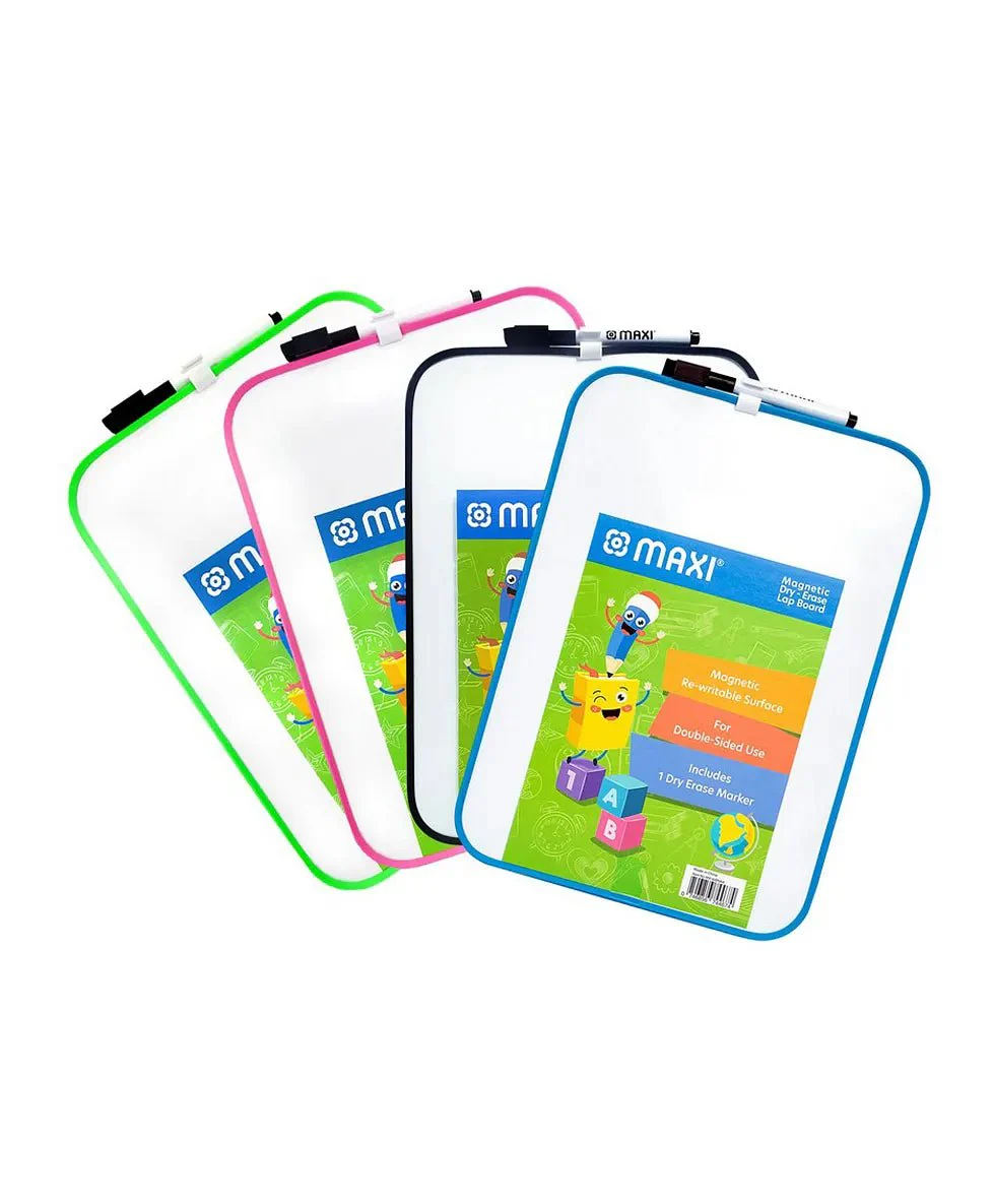 MAXI 2 Sided Green Whiteboard A4  + 4pcs  Colour Markers + 1pc Duster - Image 4