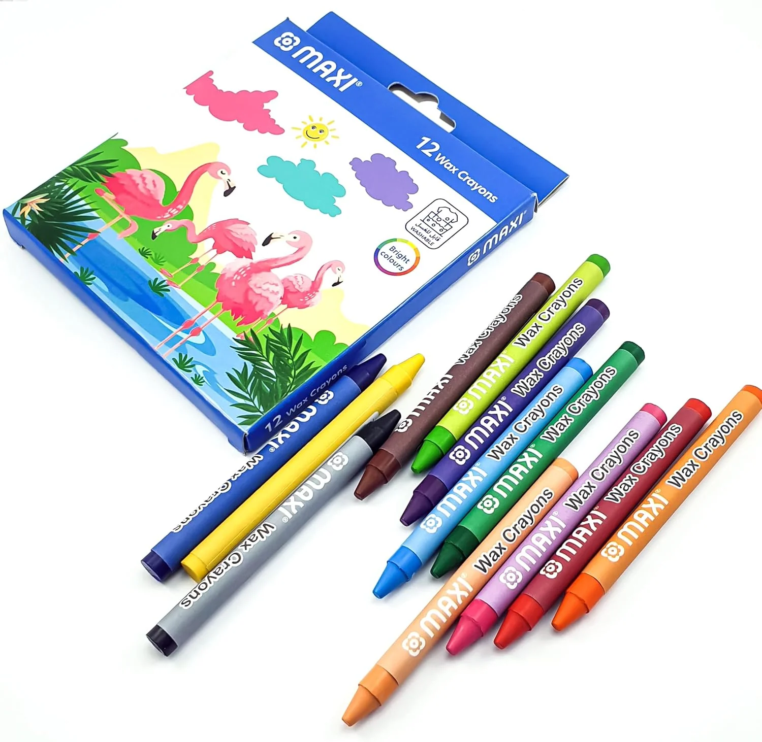 Maxi Art Supplies Set - 36 Pcs Multicolor Felt Pen, Color Pencil, Wax Crayons - School & Home Use - Ages 3+ - Image 2