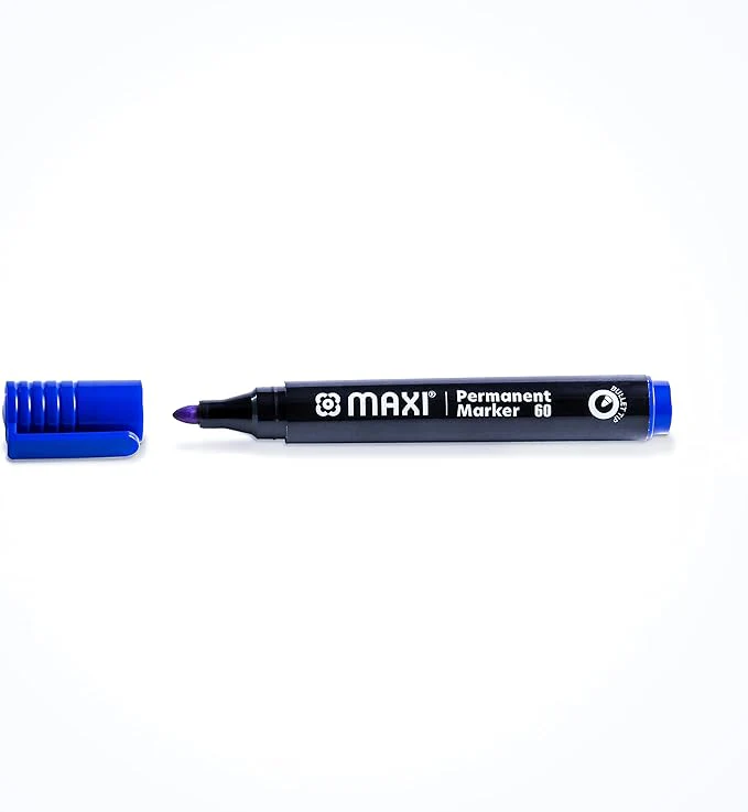 Maxi Permanent Marker Chisel Box Of 10Pc Blue - Image 3