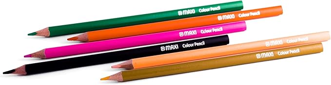 Maxi Triangular Colour Pencils 12 Colour In A Cardboard Box - Image 2