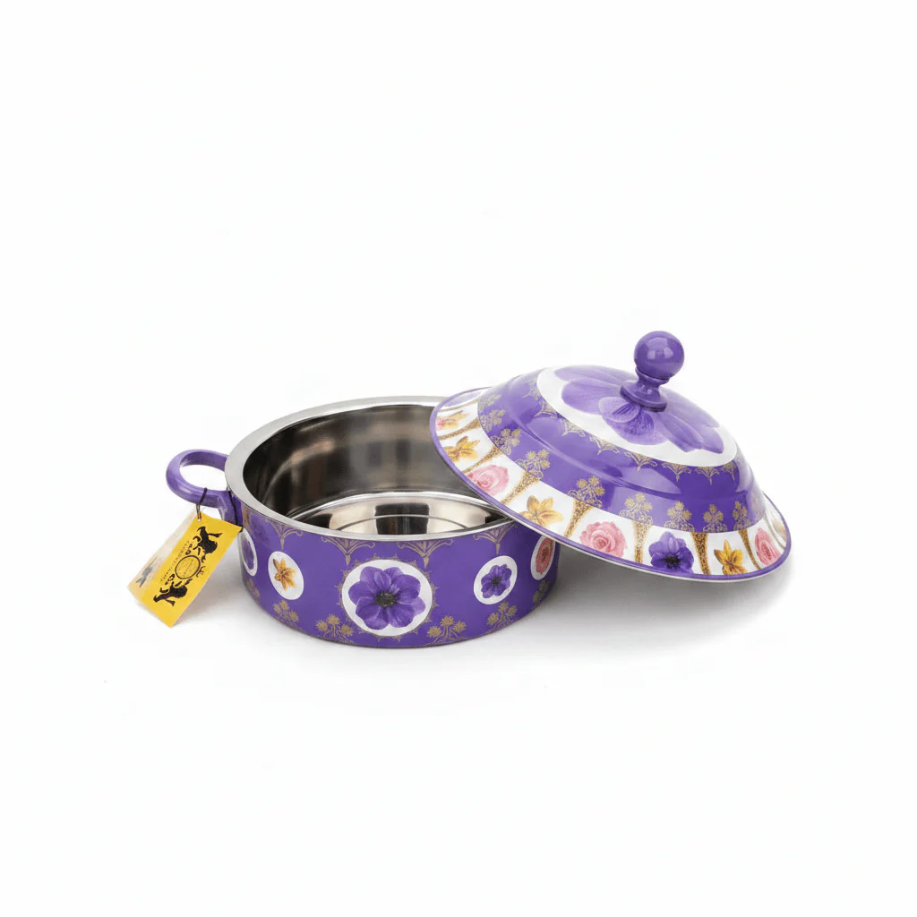 Mayflower Durable Stainless Steel Hotpot with Floral Design Finish Heat Retaining Food Container 3500 ml - Image 4
