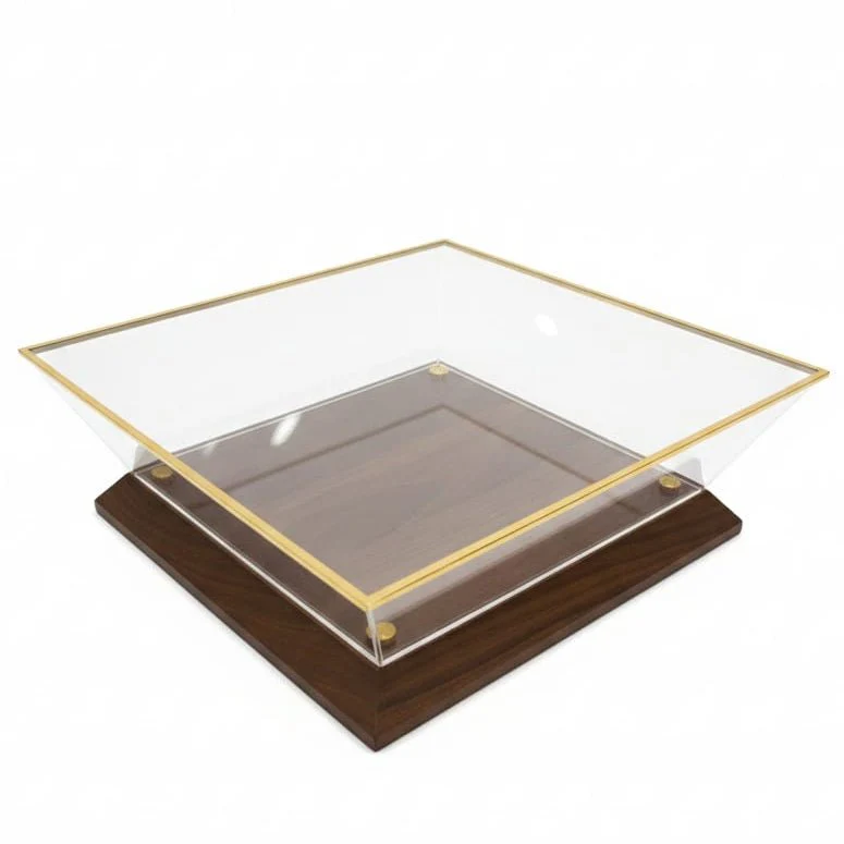Mayflower Premium 4-Compartment Acrylic Sweet Box with Wooden Base – 30×26 cm - Image 2