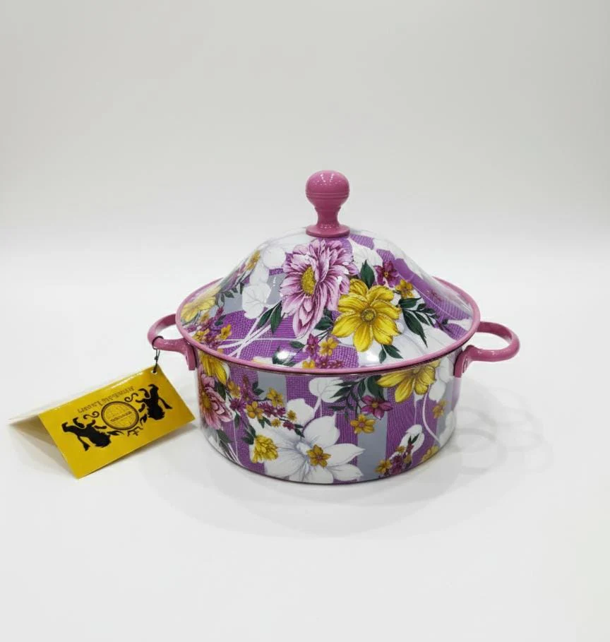 MayFlower Stainless Steel Hot Pot 1500ml – Violet Floral Design, Thermal Food Serving Container - Image 3