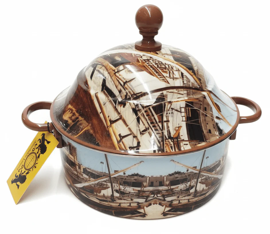 MayFlower Stainless Steel Thermal Hot Pot 2.5L – Brown Old Dubai Design - Image 2
