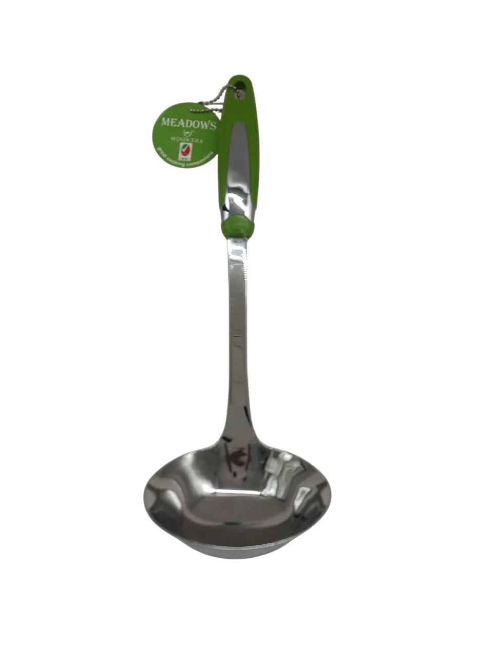 Meadows Soup Laddle, Green/Silver