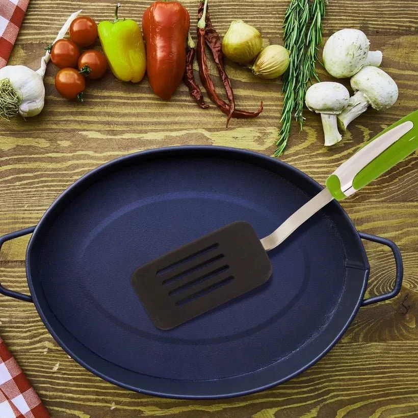 Meadows Stainless Steel Non-Stick Nylon Turner-30cmX7cm-Green&Grey - Image 2